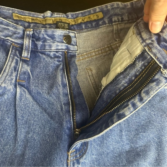 VTG LIMITED JEANS High-Rise Blue Denim Mom Pleated Jeans Size 10 Tapered Leg Y2K - Picture 4 of 12